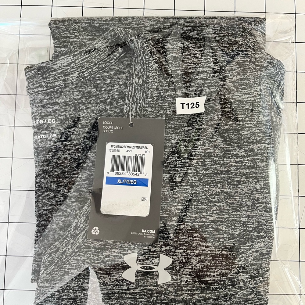 Under Armour Women’s HeatGear Heathered V-Neck Short Sleeve T-Shirt Size XL NWT - Picture 8 of 8